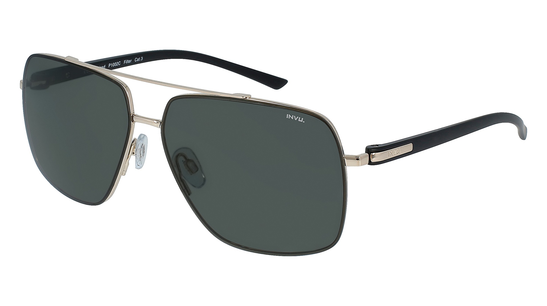 [P1002C] Lentes de sol INVU P1002 Masculino (Gold/Black)