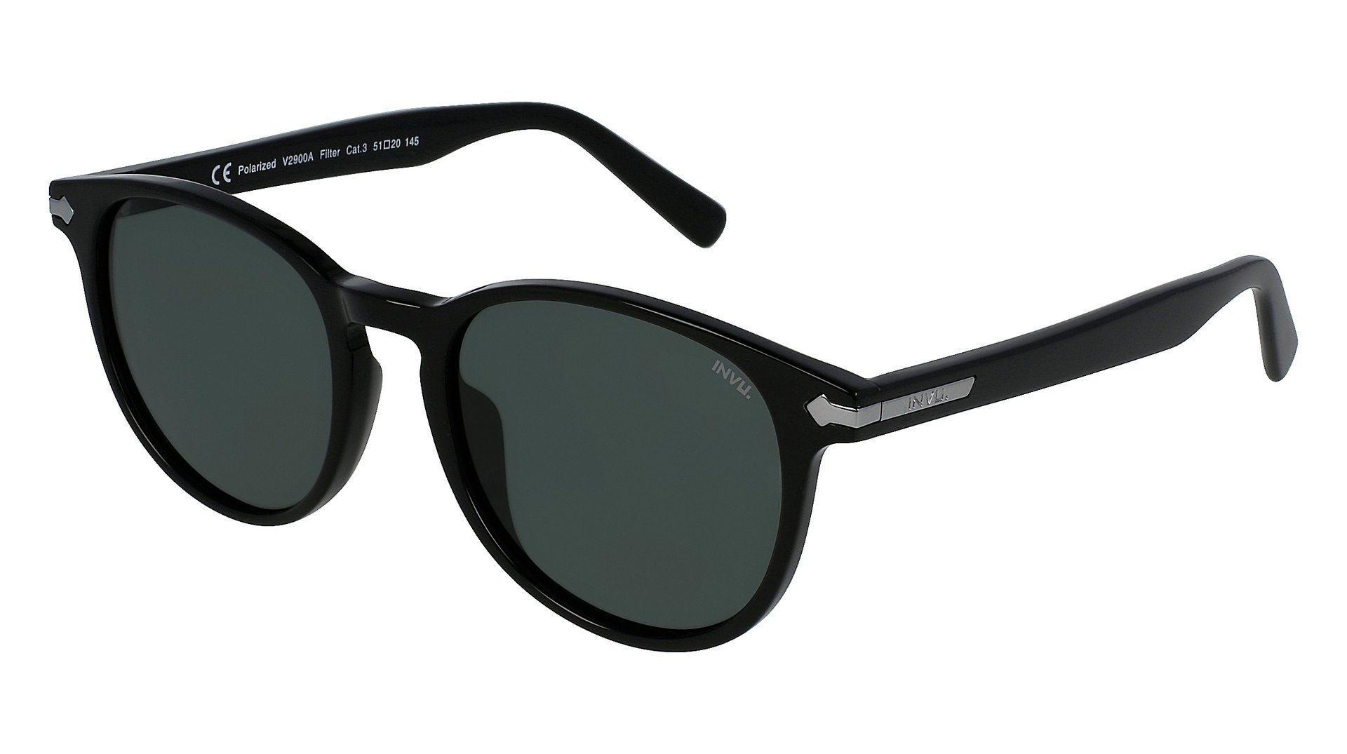 [V2900A] Lentes de sol INVU V2900 Masculino (Black)