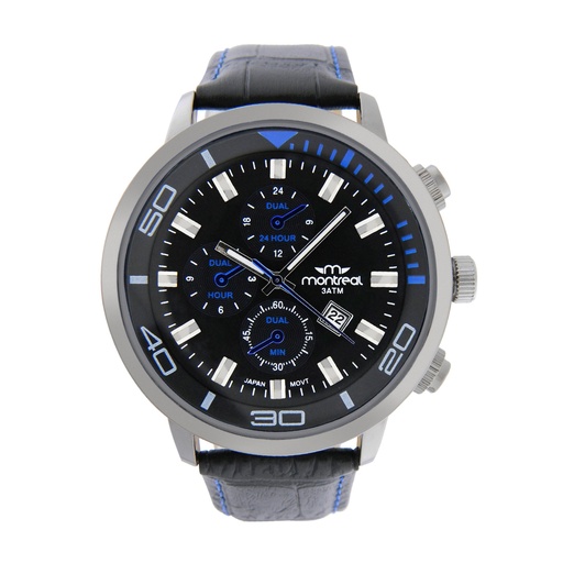 [3012010218226] RELOJ  MONTREAL MASCULINO SFE812 NEGRO AZUL